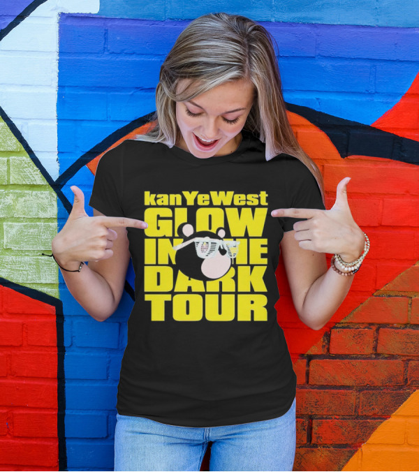Kanye West Glow In The Dark Tour Bear With Shutter Shades T-Shirt