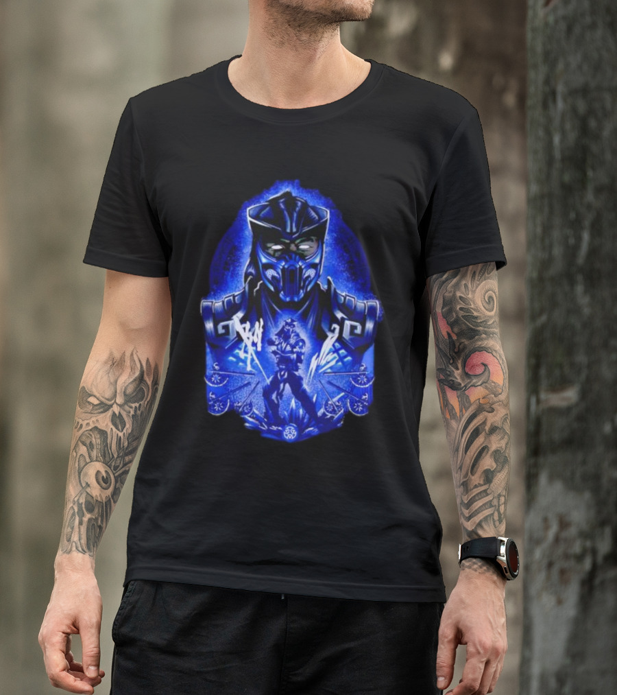 Attack Of SubZero Mortal Kombat Iconic Blue Warrior Battle T-Shirt
