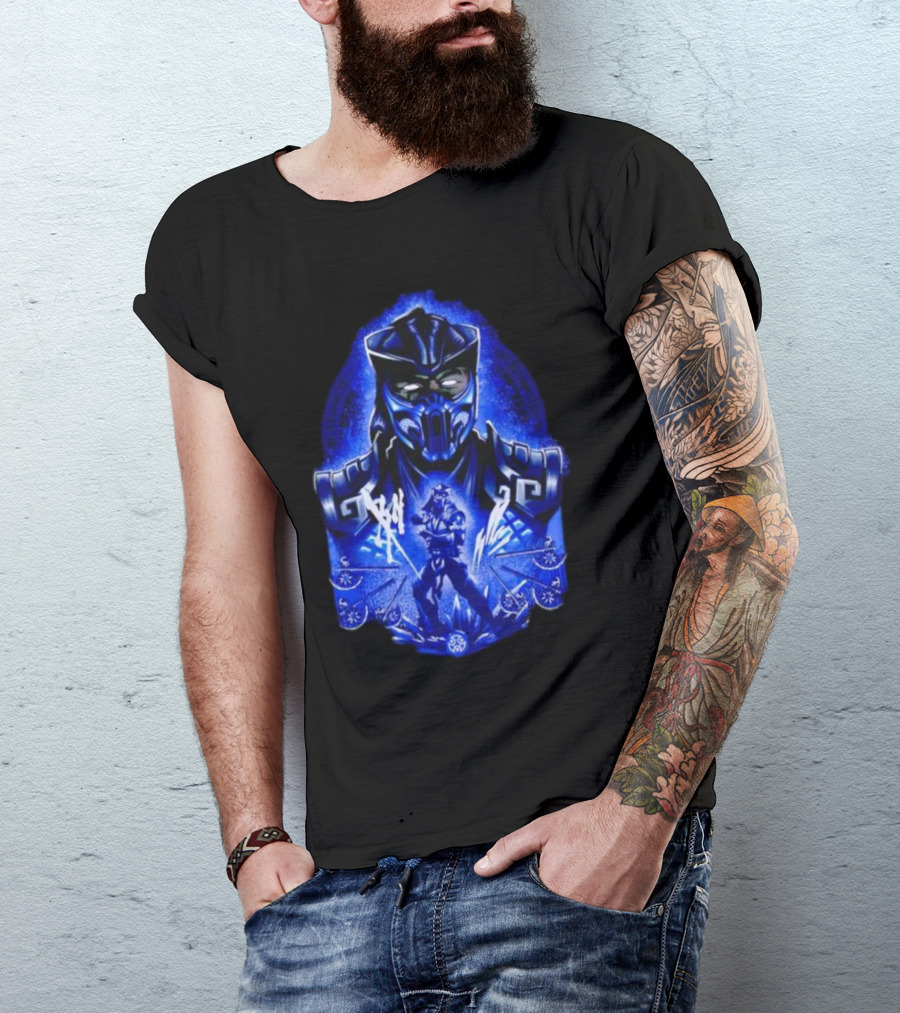 Attack Of SubZero Mortal Kombat Iconic Blue Warrior Battle T-Shirt