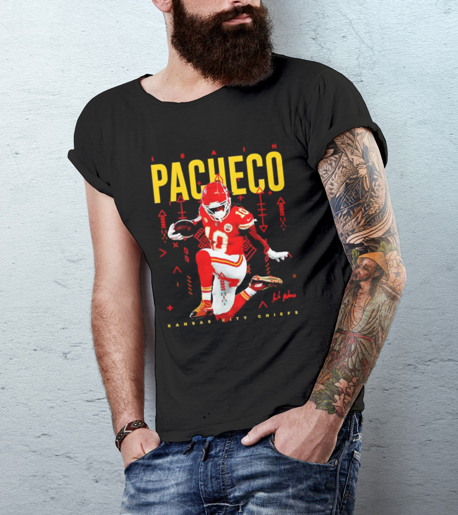 Isiah Pacheco Kansas City Chiefs Football Player Action T-Shirt