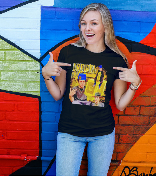 Dreidel Man Vintage Star Yellow Dreidel Hat T-Shirt