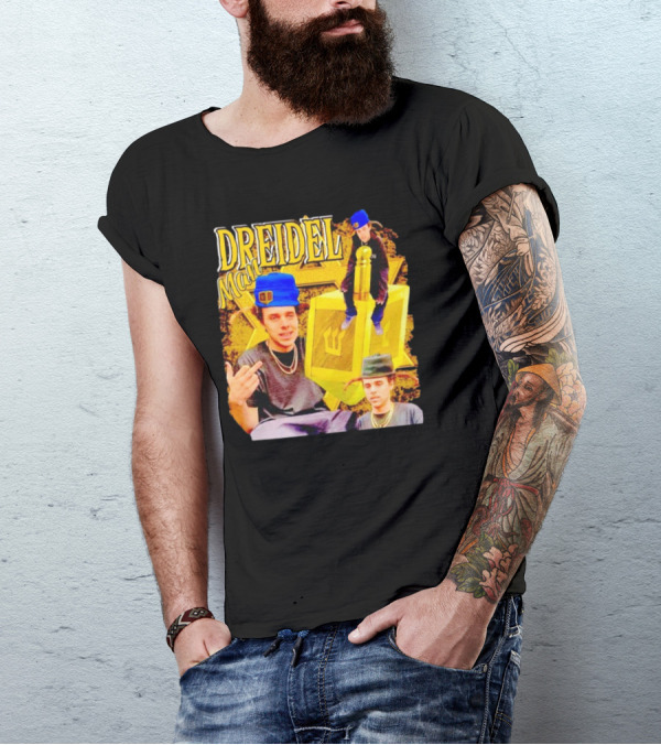 Dreidel Man Vintage Star Yellow Dreidel Hat T-Shirt