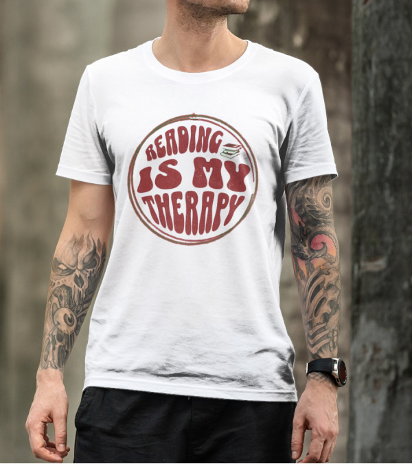 Reading Is My Therapy Retro Book Lover T-Shirt