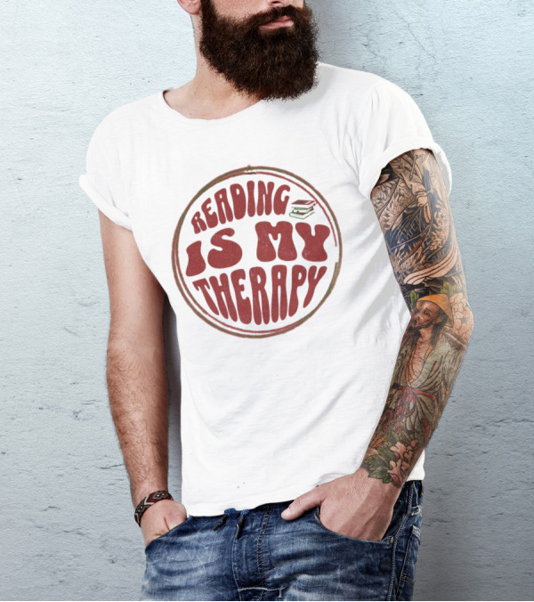 Reading Is My Therapy Retro Book Lover T-Shirt