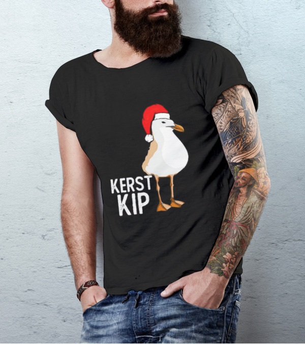 Kerst Kip Santa Hat Christmas Bird T-Shirt