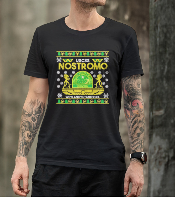 USCSS Nostromo Weyland Yutani Corp Snowflake Alien T-Shirt