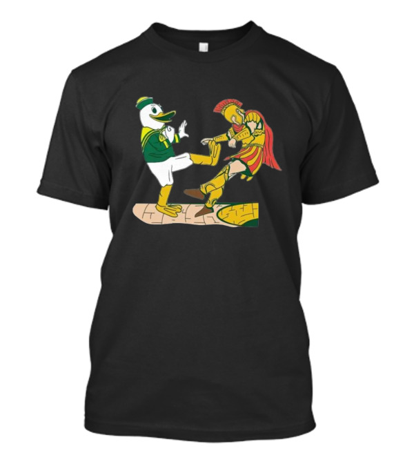 Oregon Ducks Vs USC Trojans Kick Rivalry T-Shirt