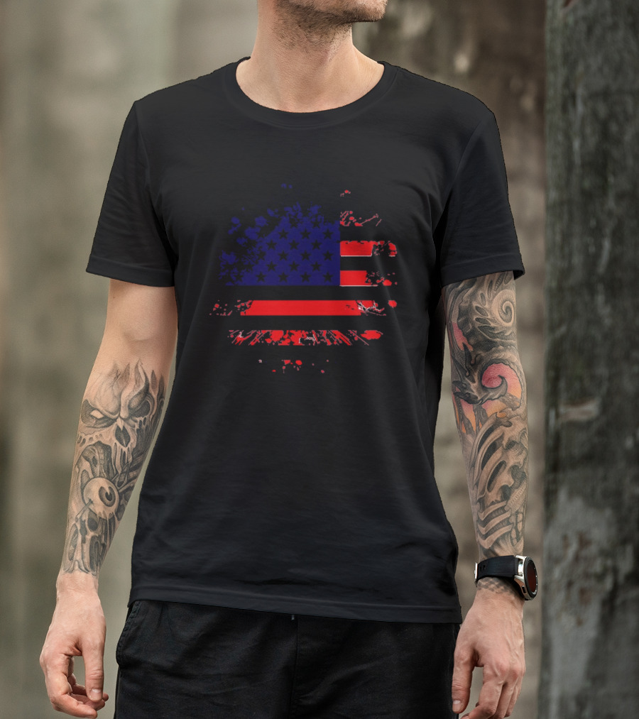 American Flag Grunge T-Shirt
