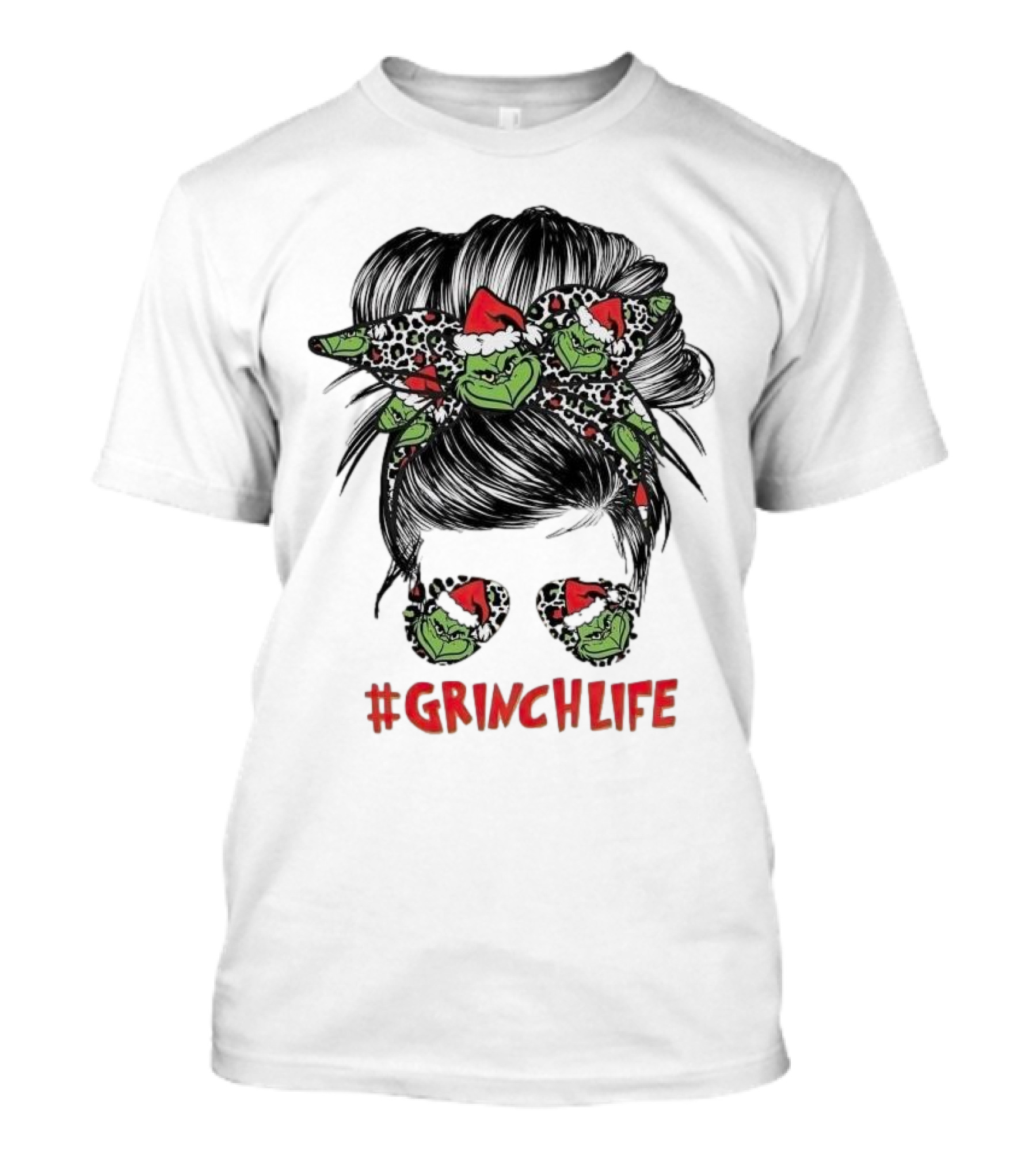 GrinchLife Christmas Girl Grinch Bow And Sunglasses T-Shirt