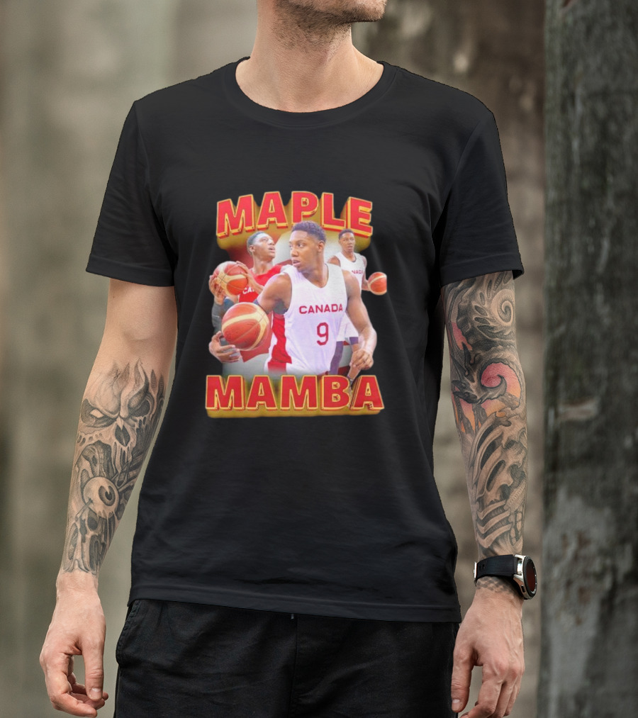 Maple Mamba Canada Basketball Player Number 9 T-Shirt