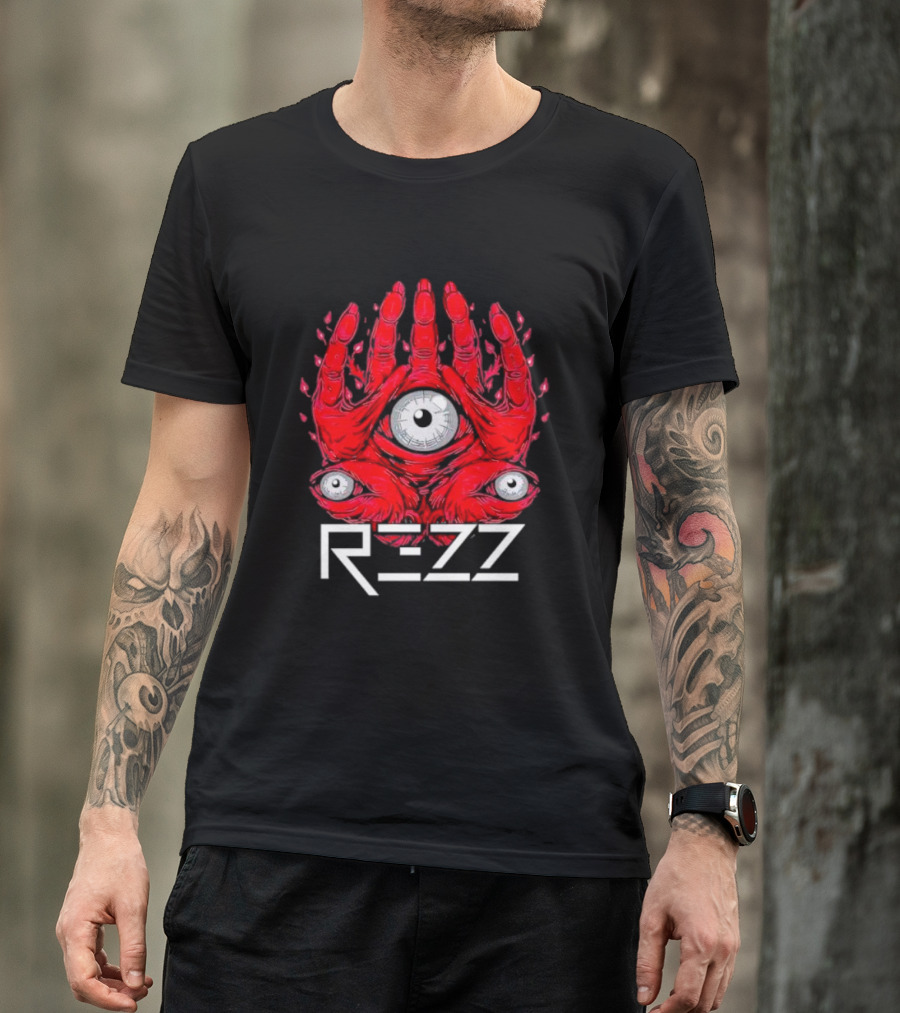 Rezz Men's Monster Inside With Red Hand And Eye T-Shirt