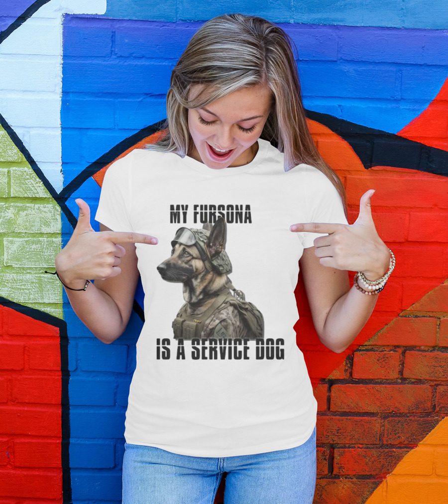 My Fursona Is A Service Dog In Tactical Gear T-Shirt