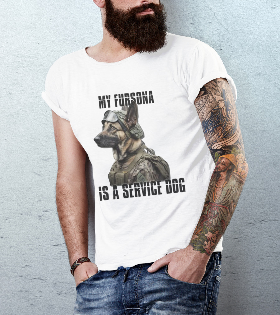 My Fursona Is A Service Dog In Tactical Gear T-Shirt