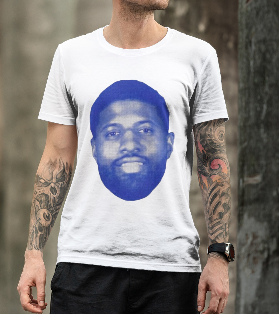 Paul George Blue Halftone Face T-Shirt