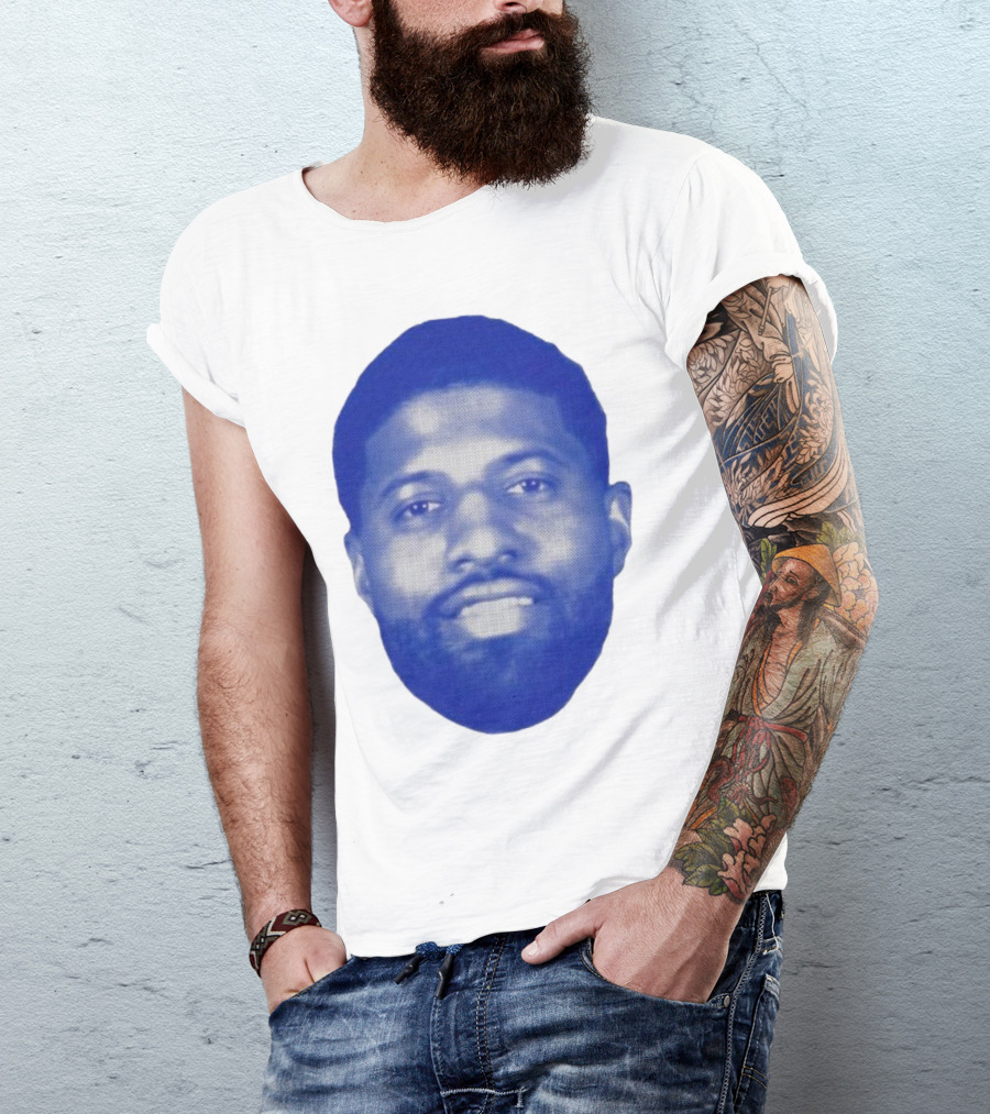 Paul George Blue Halftone Face T-Shirt