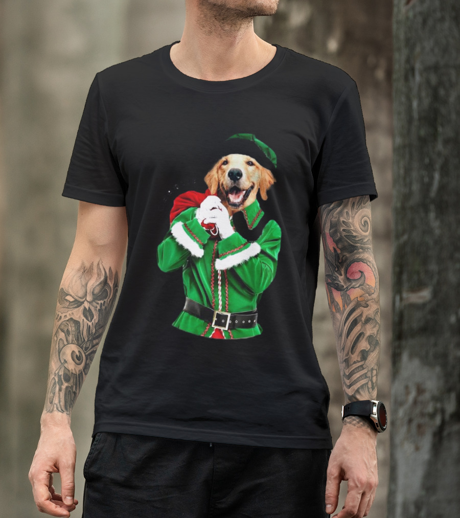 Charlie Personalized Santa Dog Christmas T-Shirt