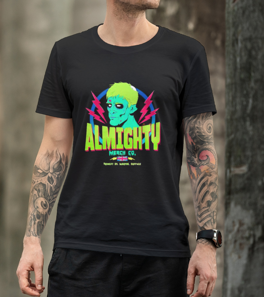 Almighty Merch Co. Frankenstein Illustration Trimley St. Martin Suffolk T-Shirt