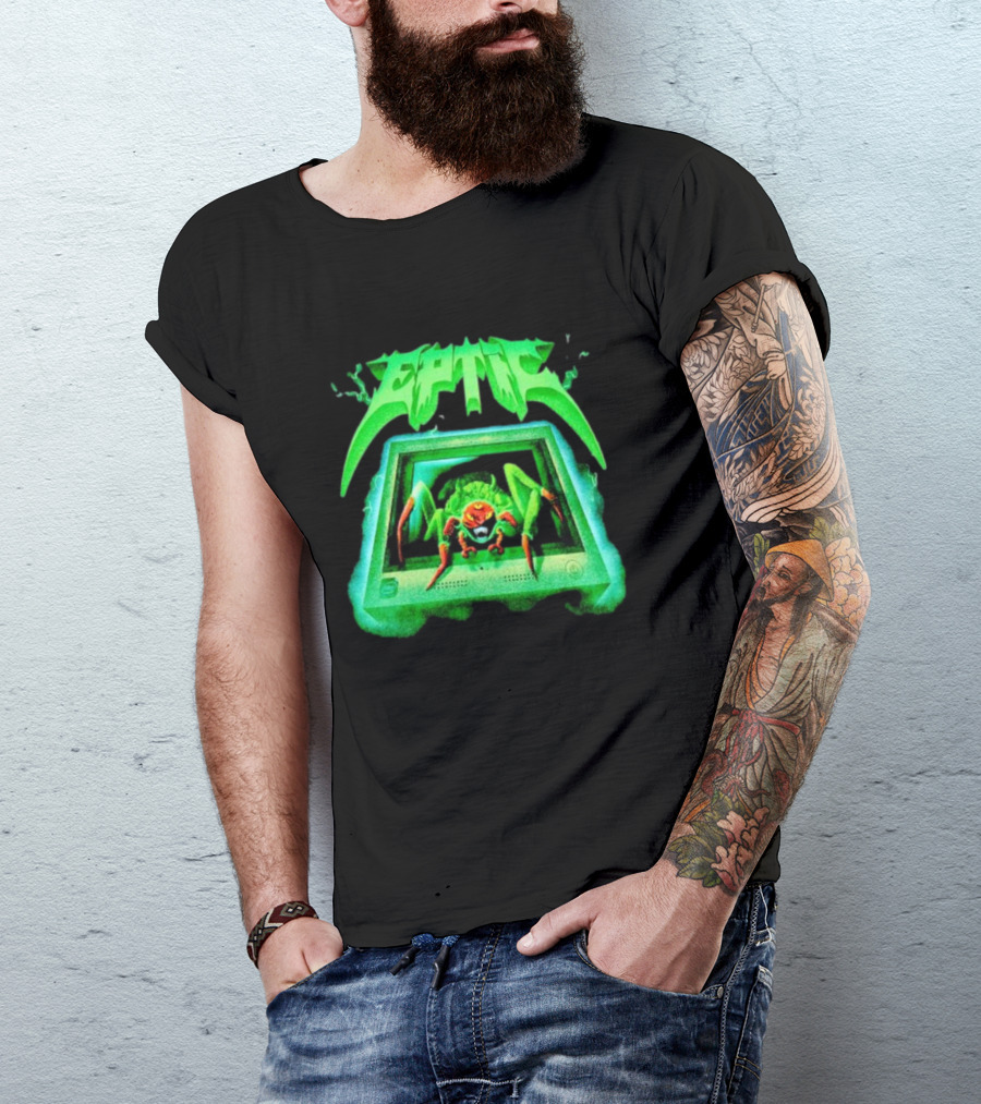 Eptic Interweb Vintage Spider On Screen T-Shirt