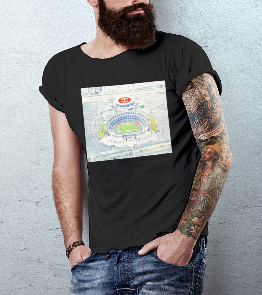 Oakland Alameda County Coliseum Complex Aerial View T-Shirt