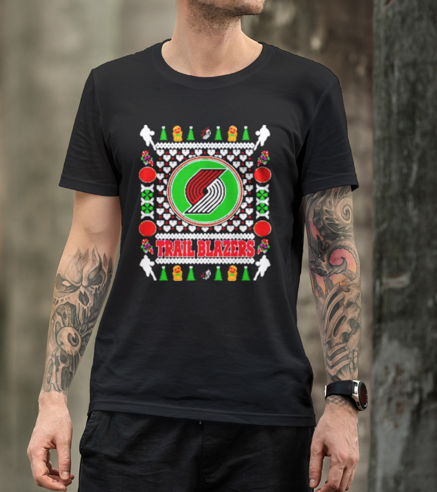 Portland Trail Blazers Merry Christmas NBA Basketball Ugly T-Shirt