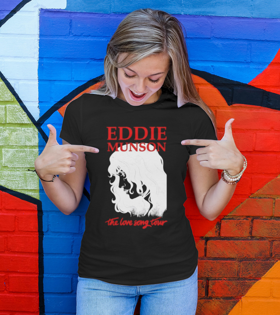 Eddie Munson The Love Song Tour Silhouette Portrait In T-Shirt