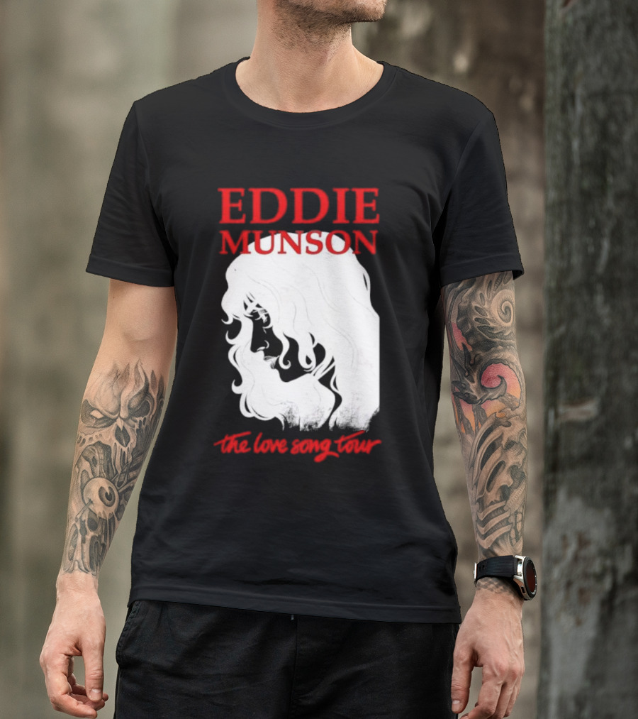 Eddie Munson The Love Song Tour Silhouette Portrait In T-Shirt