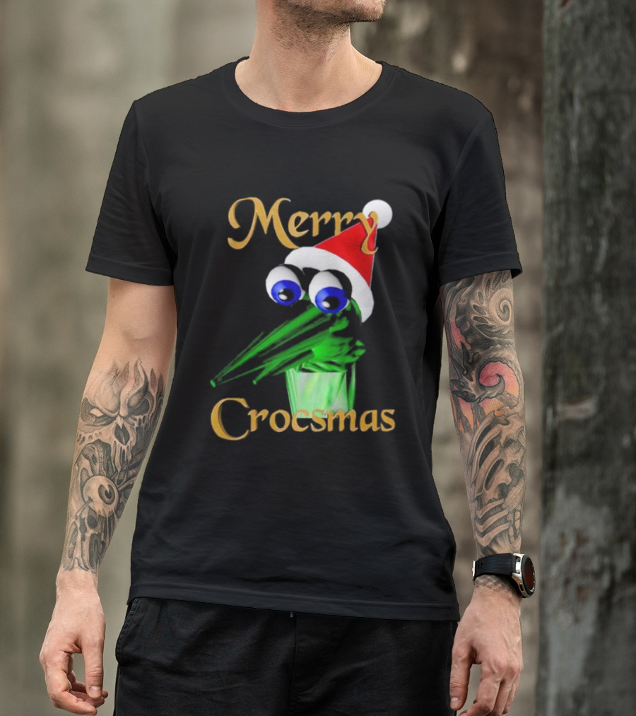 Merry Crocsmash Kekcroc Christmas Santa Hat T-Shirt