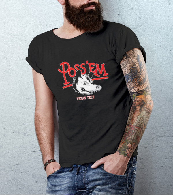 Texas Tech Poss 'Em Rally Possum Football T-Shirt