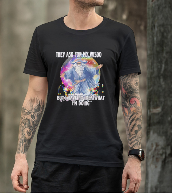 They Ask For My Wisdom But I Have No Idea What I'm Doing Wizard T-Shirt