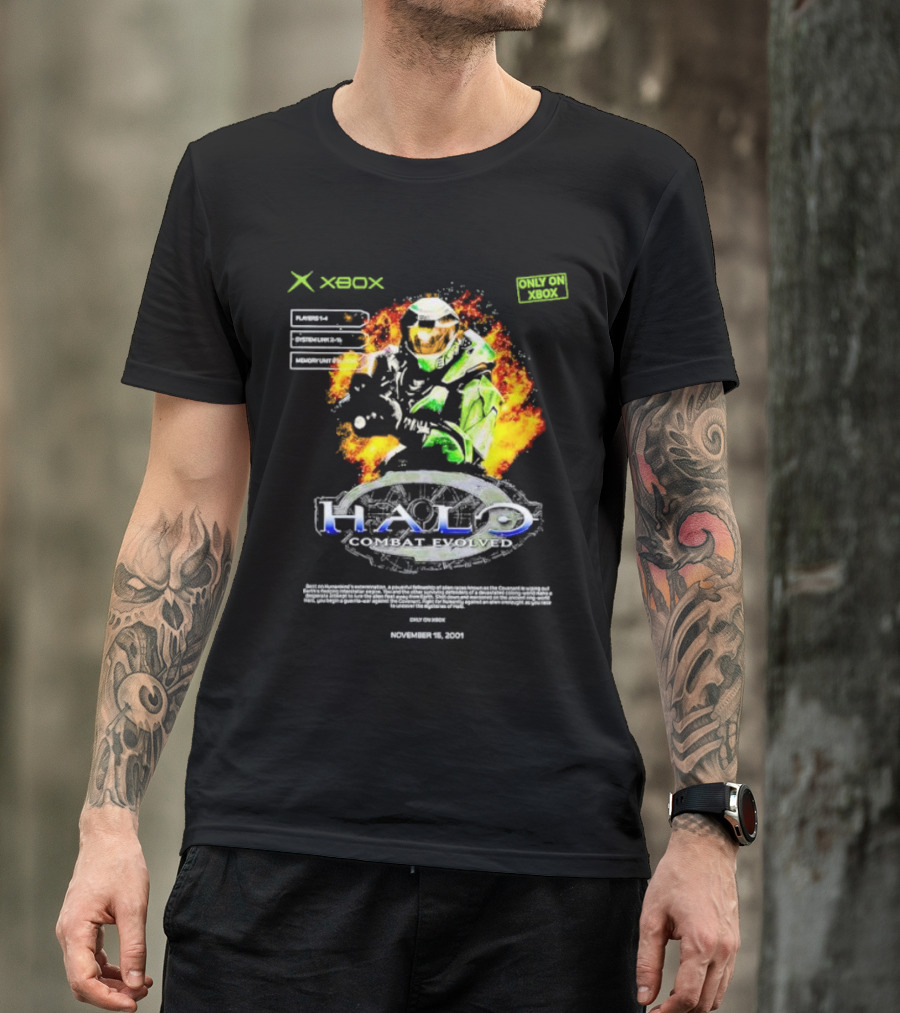 Xbox Halo Combat Evolved Only On Xbox November 15 2001 T-Shirt