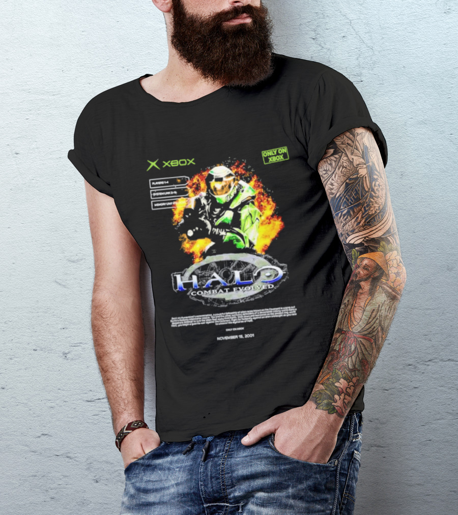 Xbox Halo Combat Evolved Only On Xbox November 15 2001 T-Shirt