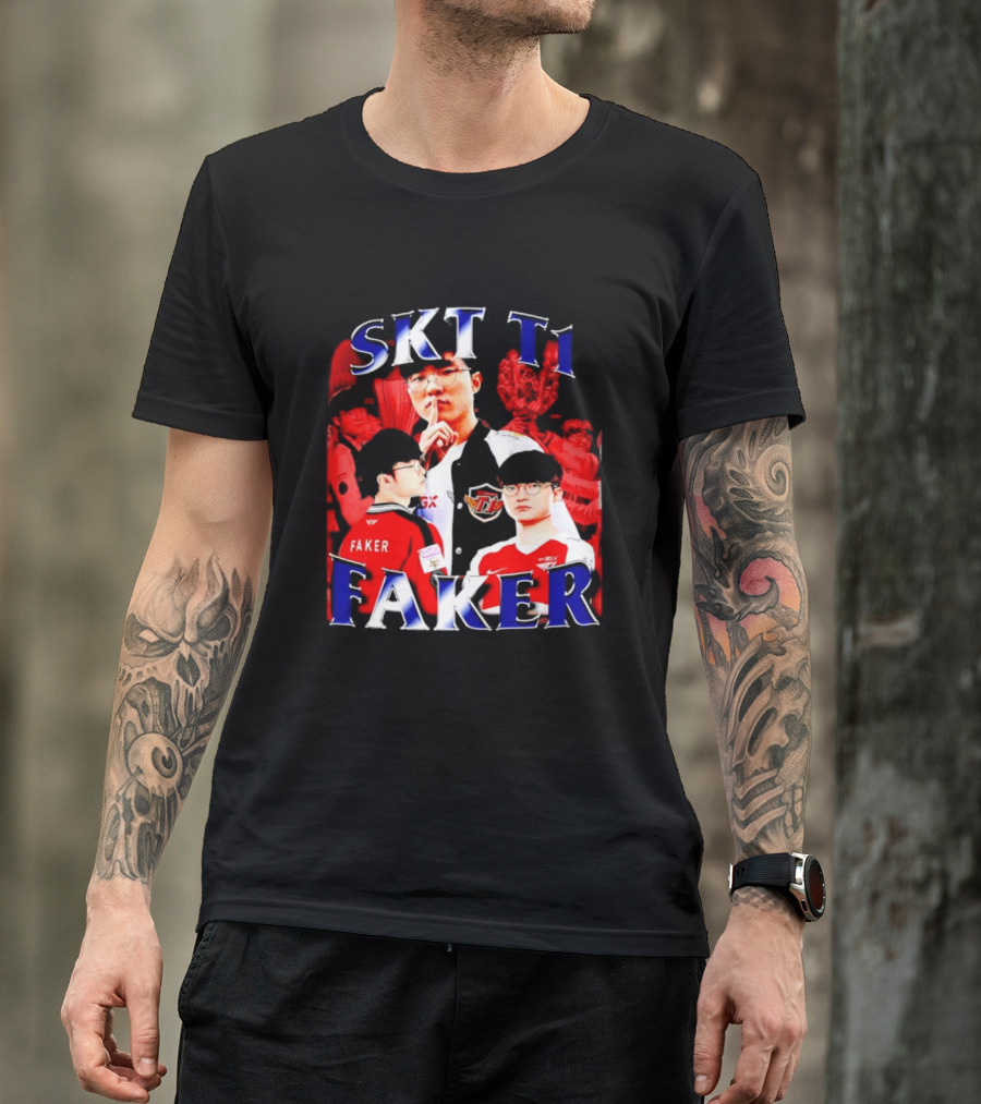 SKT T1 Faker Vintage Champion Legacy T-Shirt