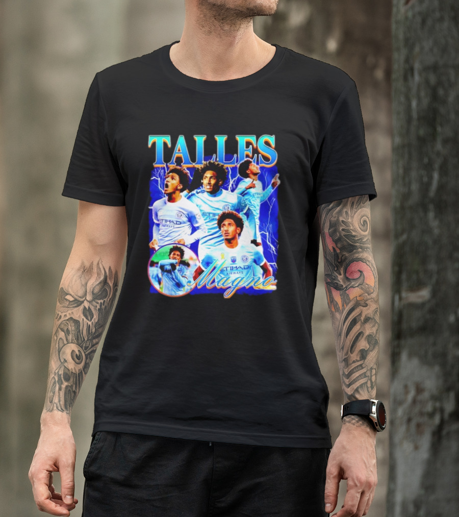 Talles Magno Etihad Airways Lightning Soccer Montage T-Shirt