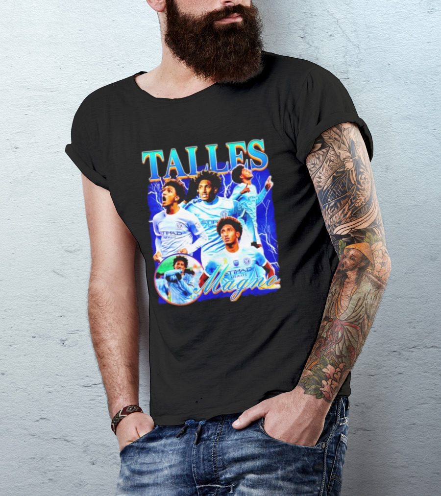 Talles Magno Etihad Airways Lightning Soccer Montage T-Shirt