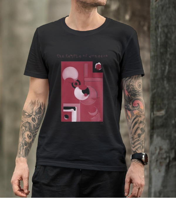 The Temple Of Wonders Abstract Geometric Red Circles And Shapes T-Shirt