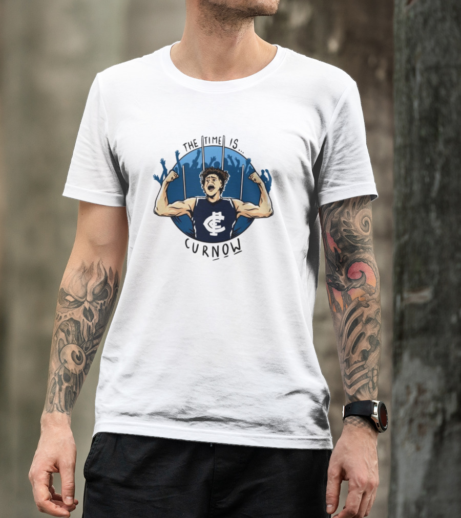 Carlton Football Club The Time Is Curnow AFL Celebratory T-Shirt