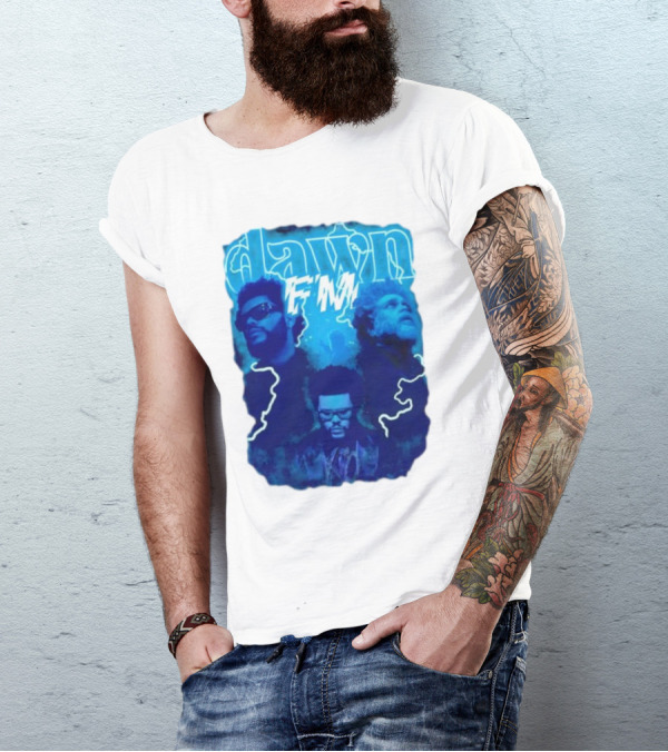 Dawn FM Vintage The Weeknd Blue Trio Image T-Shirt