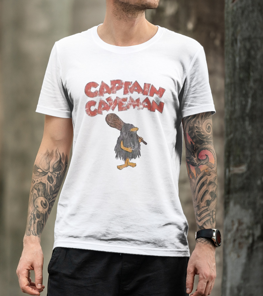 Captain Caveman Vintage Retro Cartoon Character T-Shirt