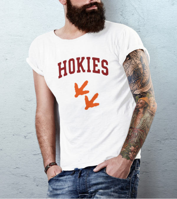 Hokies With Orange Footprints T-Shirt