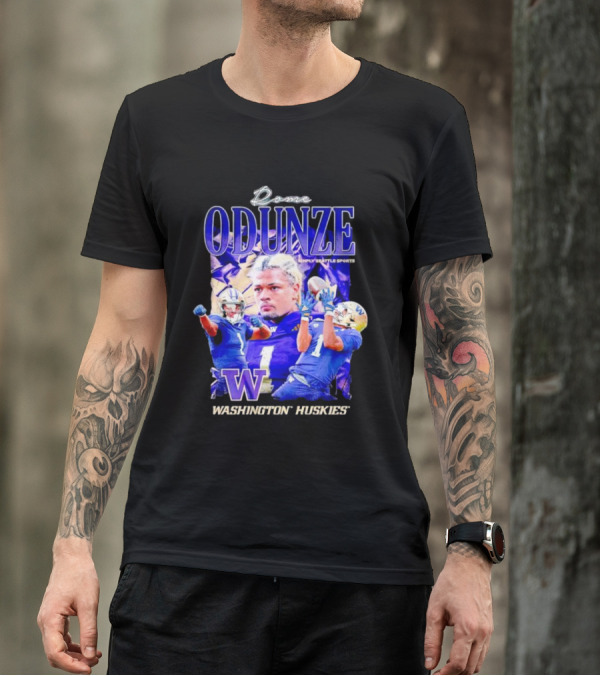 Rome Odunze Washington Huskies Montlake Icon Vintage T-Shirt