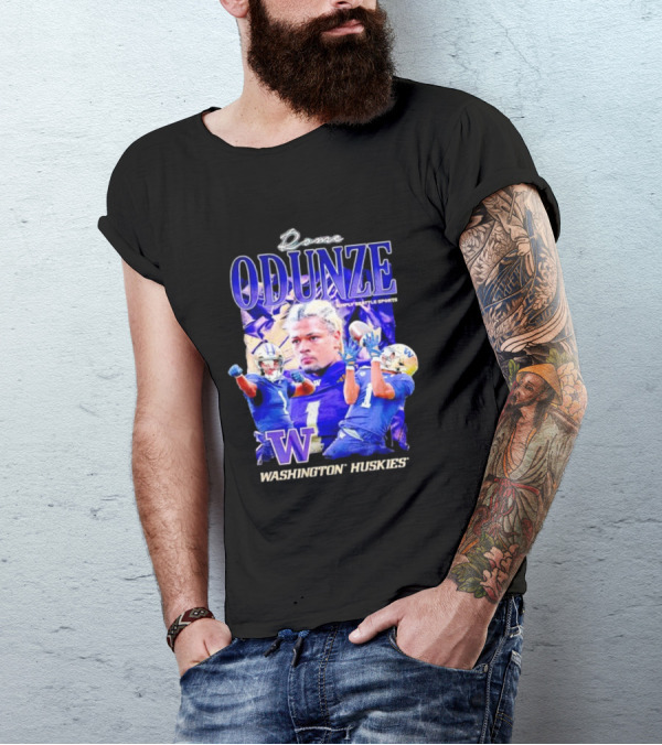 Rome Odunze Washington Huskies Montlake Icon Vintage T-Shirt