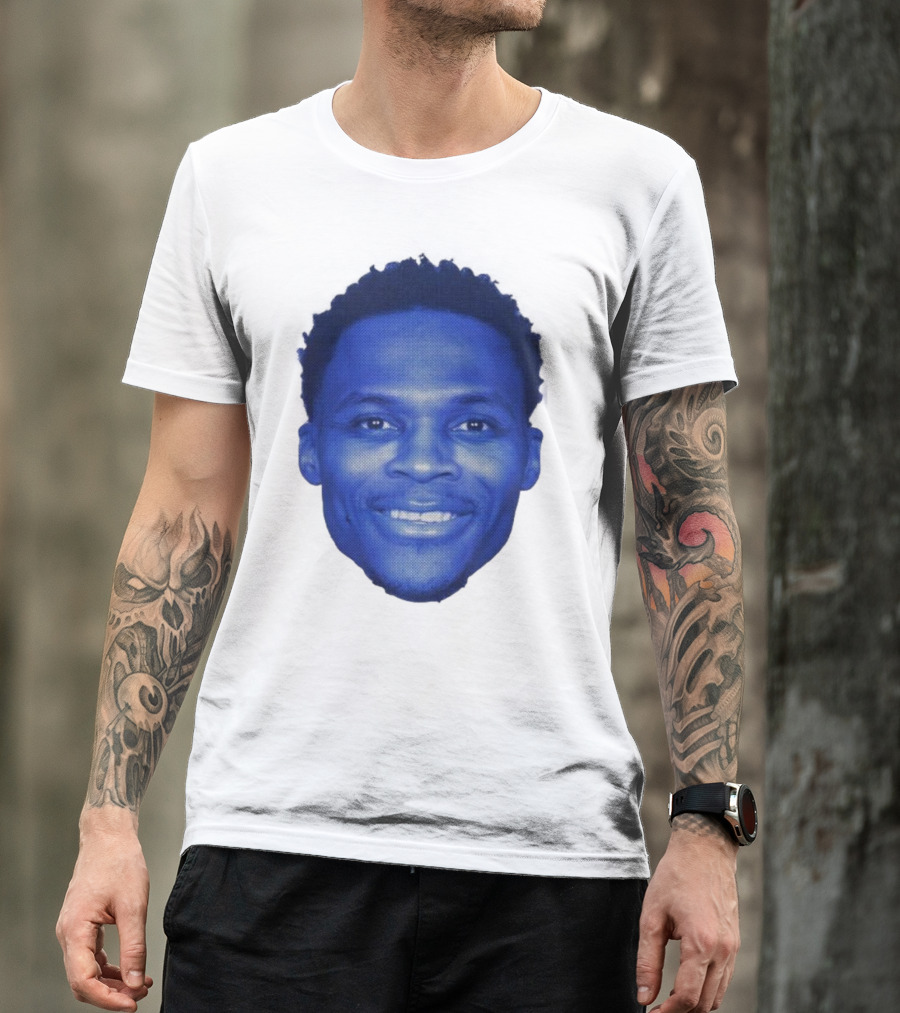 Westbrook Blue Half-tone Big Head T-Shirt