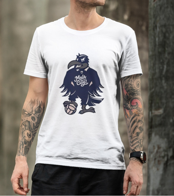 Mpls City Soccer Schmitty The Crow T-Shirt