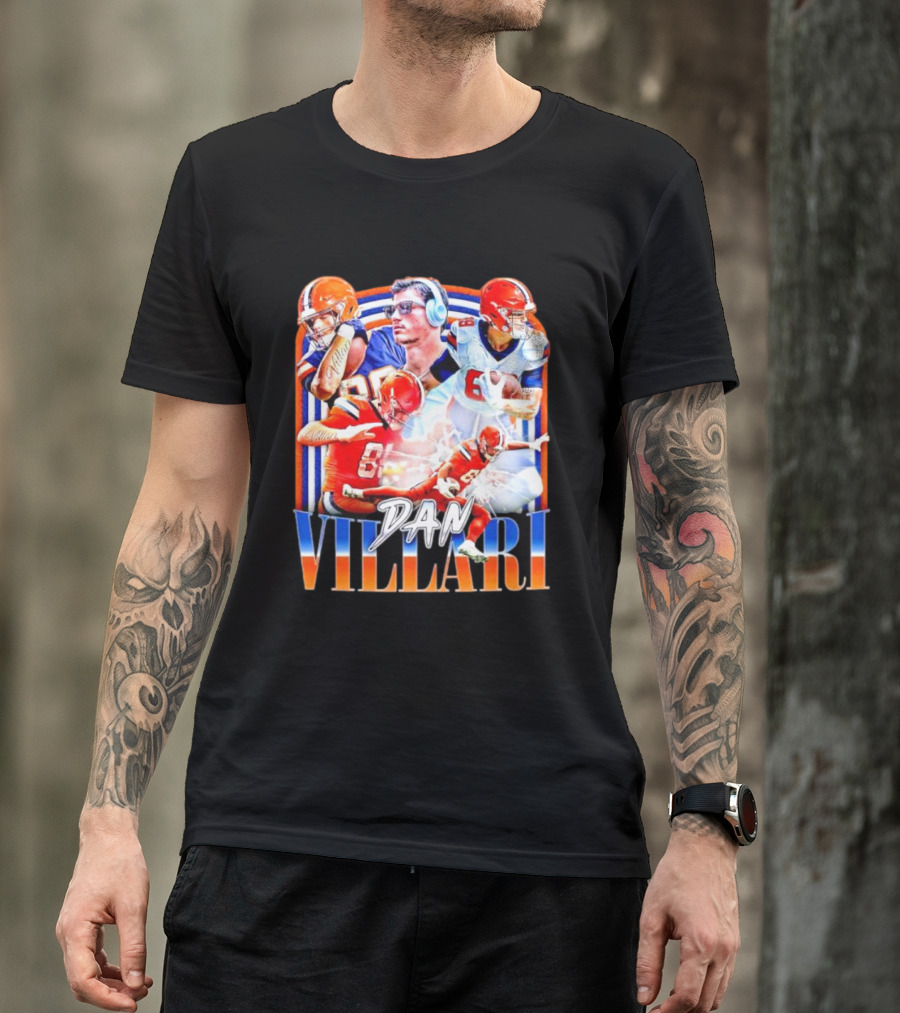 Dan Villari Vintage Football Montage T-Shirt