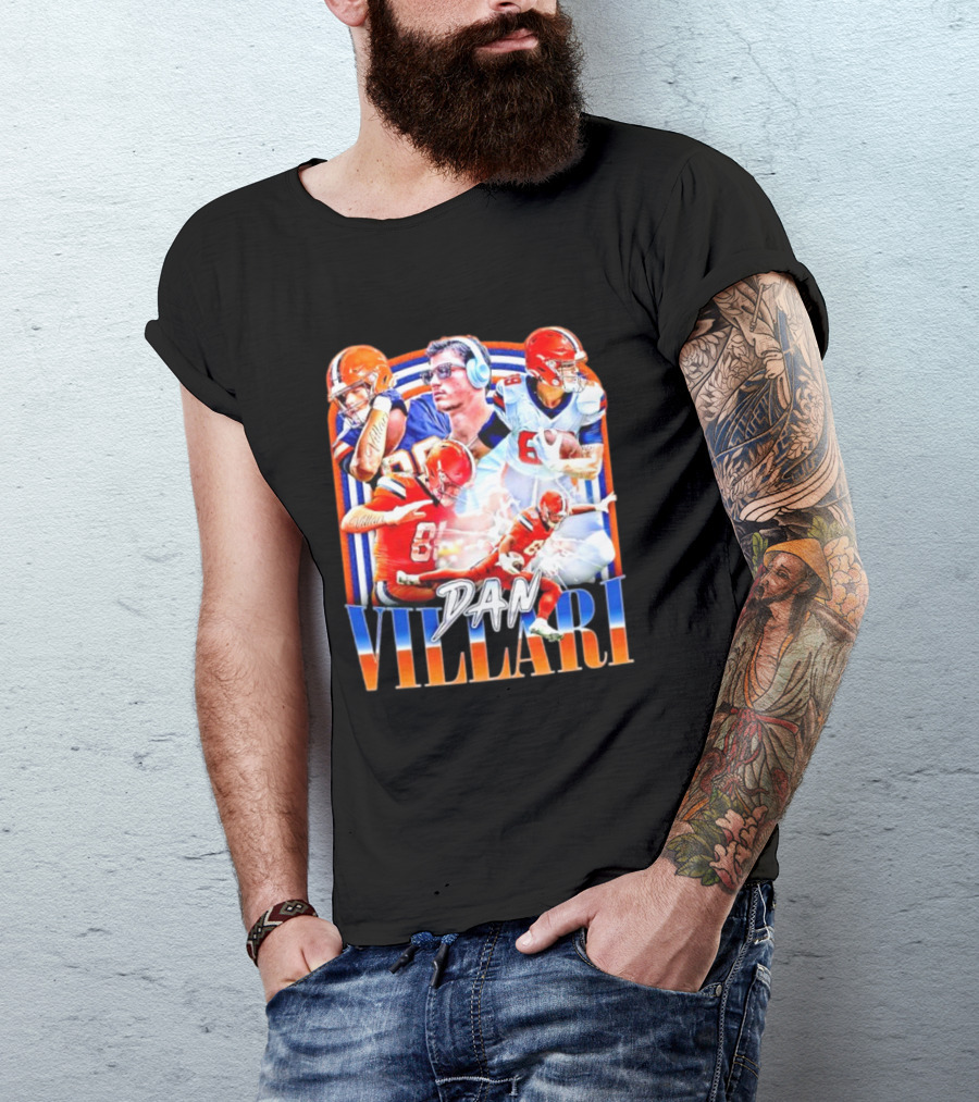 Dan Villari Vintage Football Montage T-Shirt