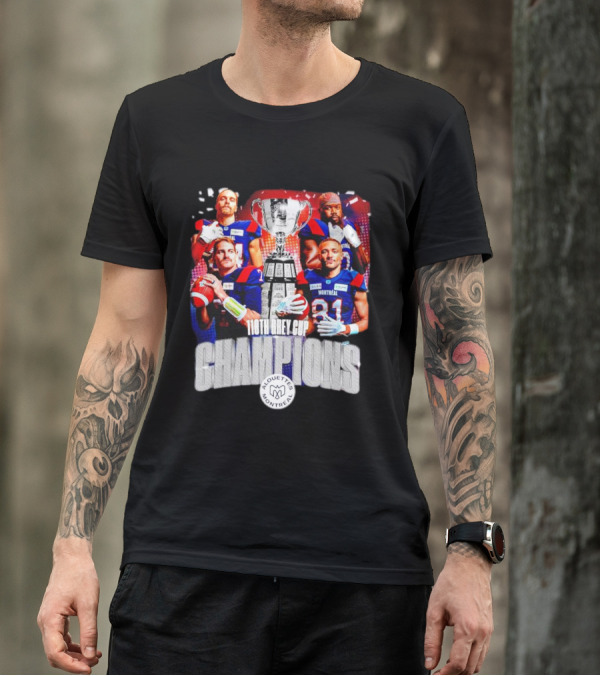 Montreal Alouettes 110th Grey Cup Champions Football Team T-Shirt