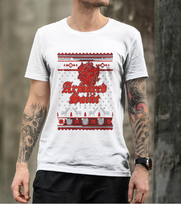 Armored Saint Red Knight Christmas T-Shirt