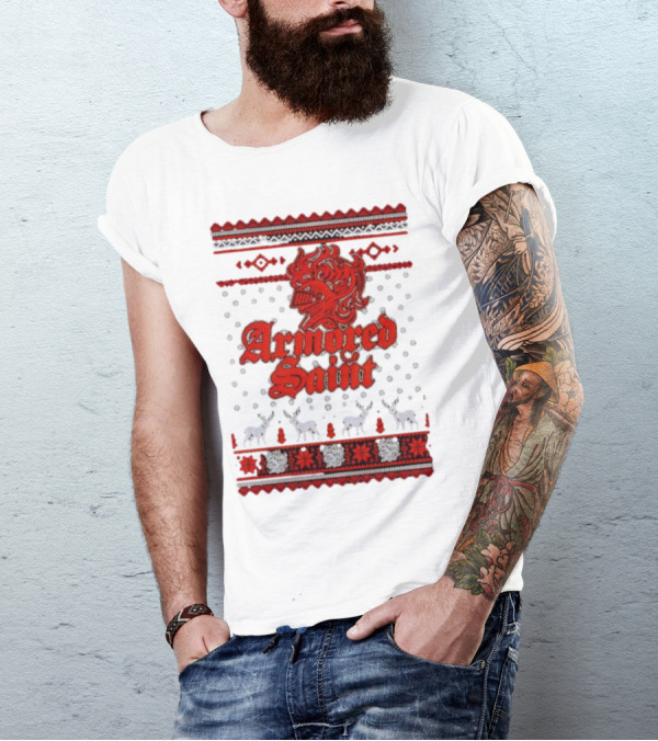 Armored Saint Red Knight Christmas T-Shirt