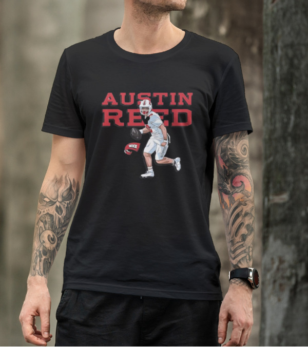 Austin Reed WKU Football Player Graphic With Helmet T-Shirt