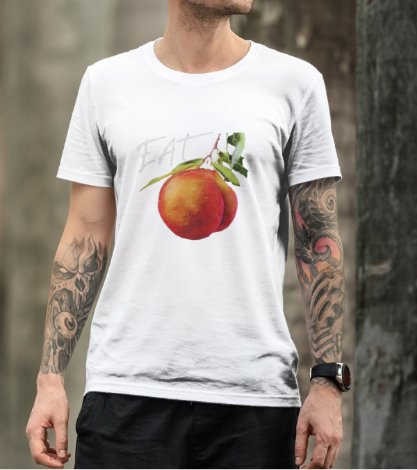 EAT Juicy Peaches With Dewy Leaves T-Shirt